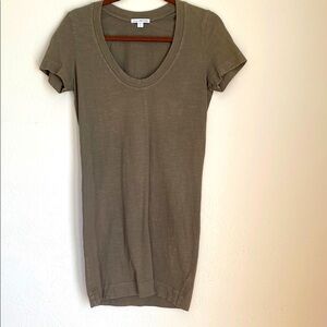 James Perse Olive Green Short Sleeve Dress